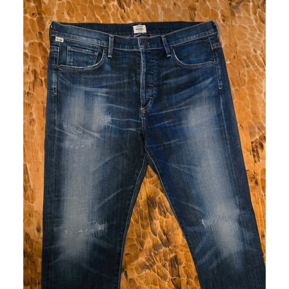 Citizens of Humanity Corey Slouchy Slim Jeans Dark Wash Blue Denim Size 30 - Picture 2 of 10